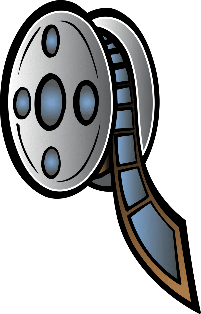 Film reel movie clipart vector