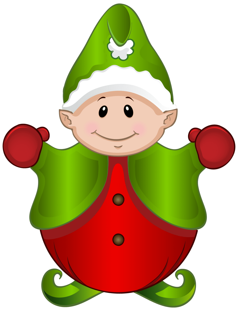 Christmas elf cute clipart image