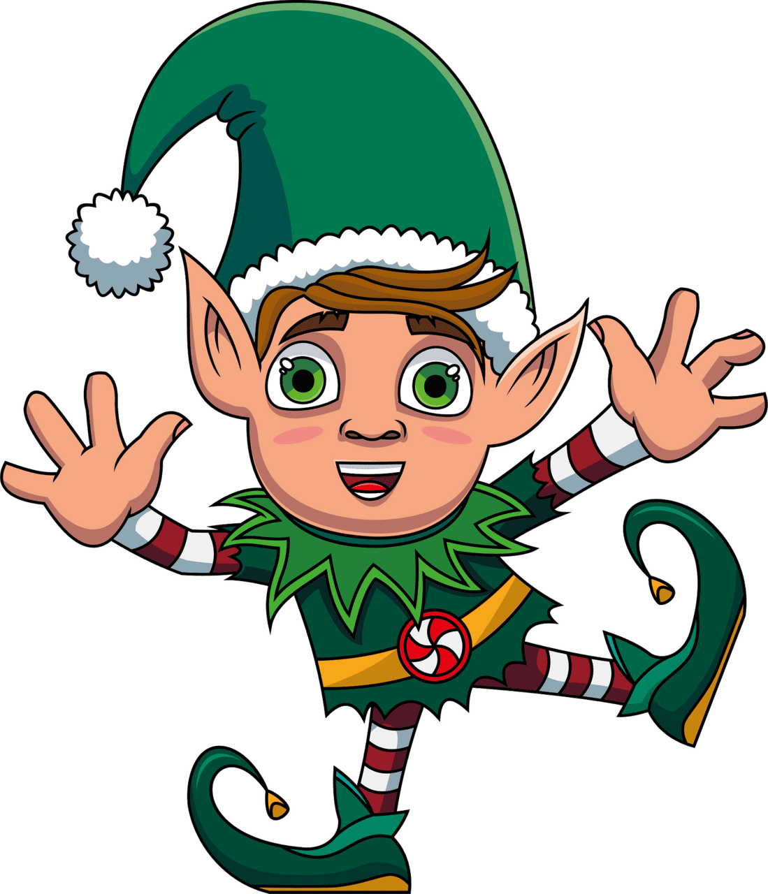 Christmas elf vector clipart images 2