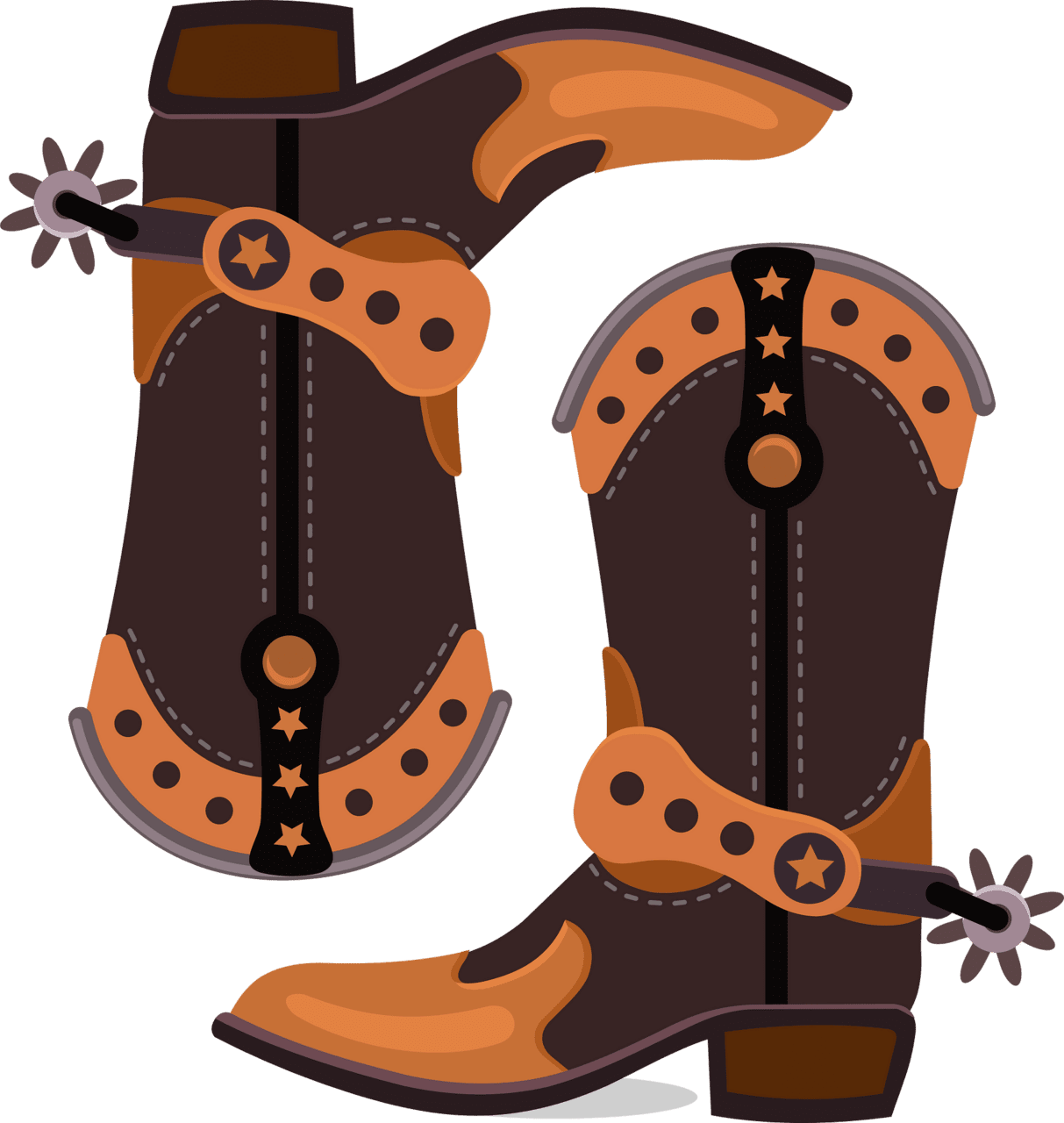 Western boots cowboy vector clipart images 2