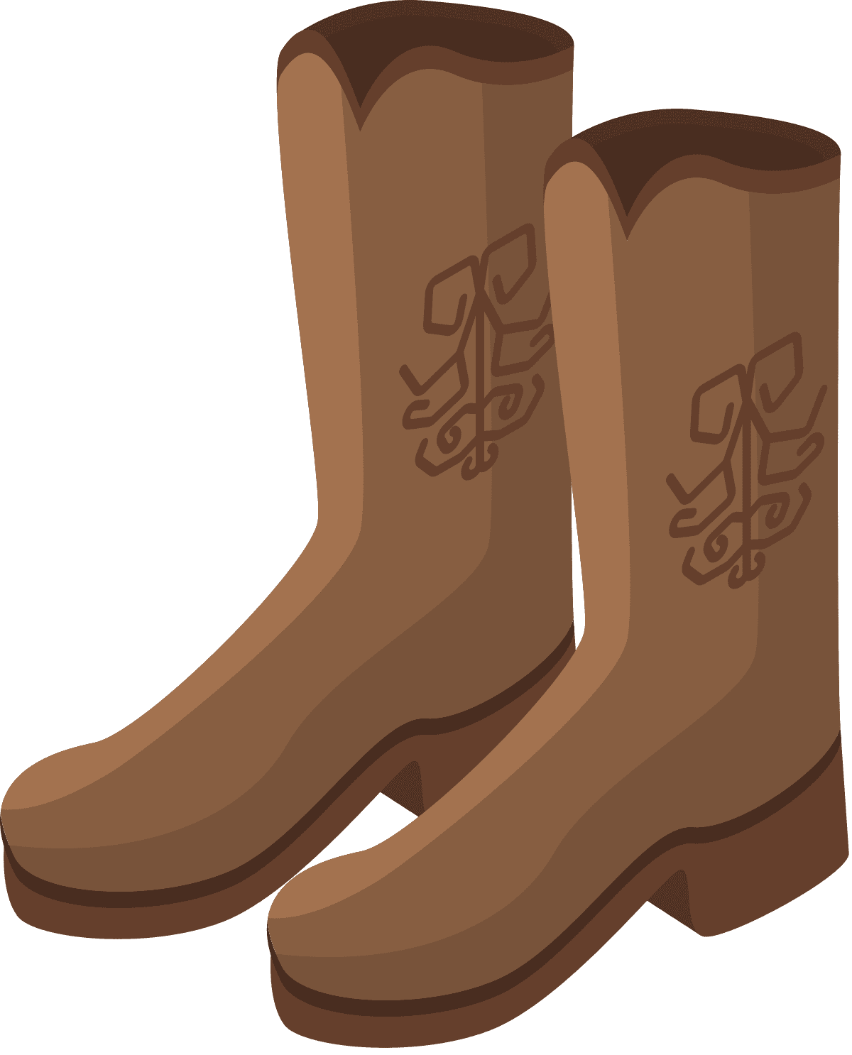 Western boots group license ecg stampede clipart picture