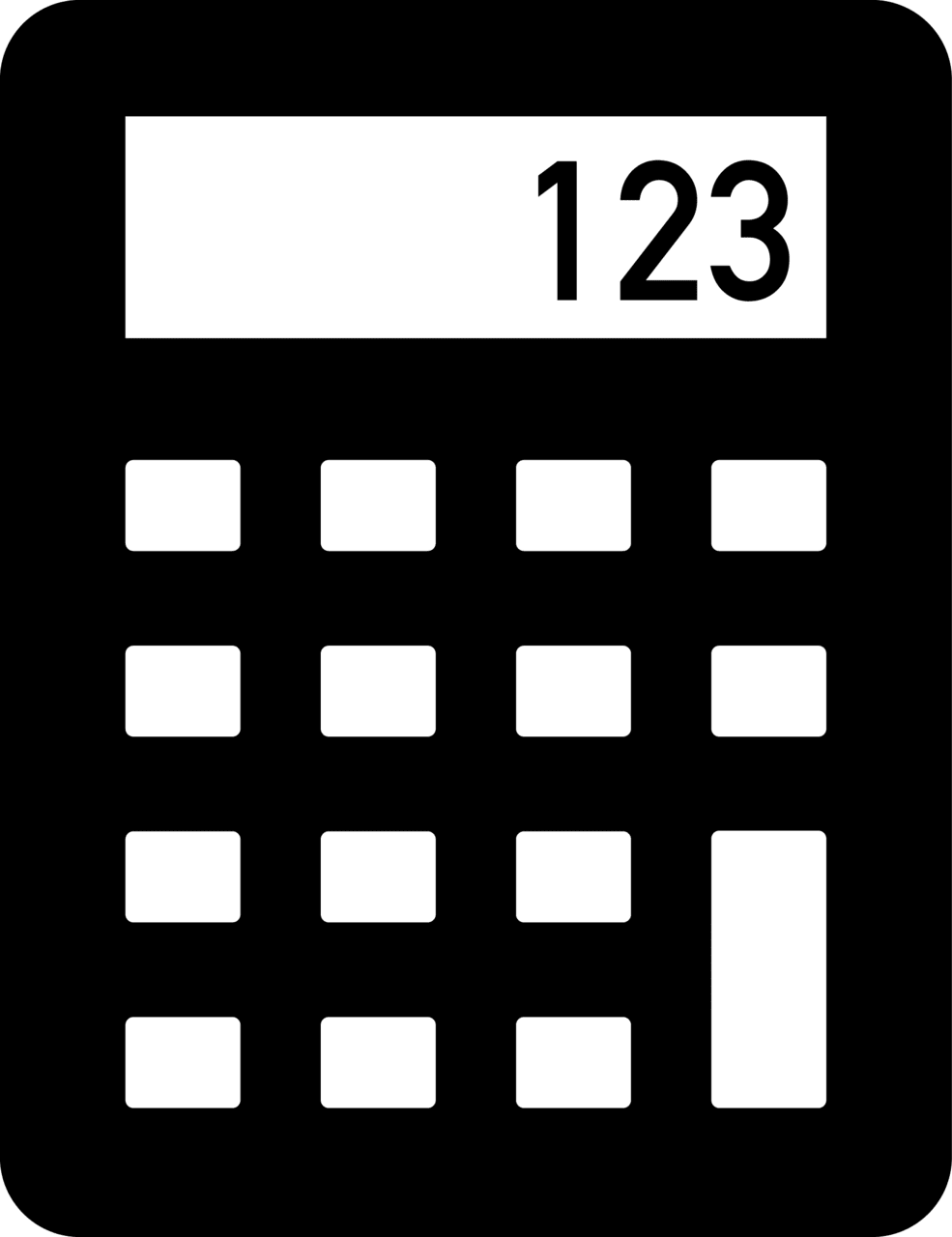 Calculator clipart image with no background