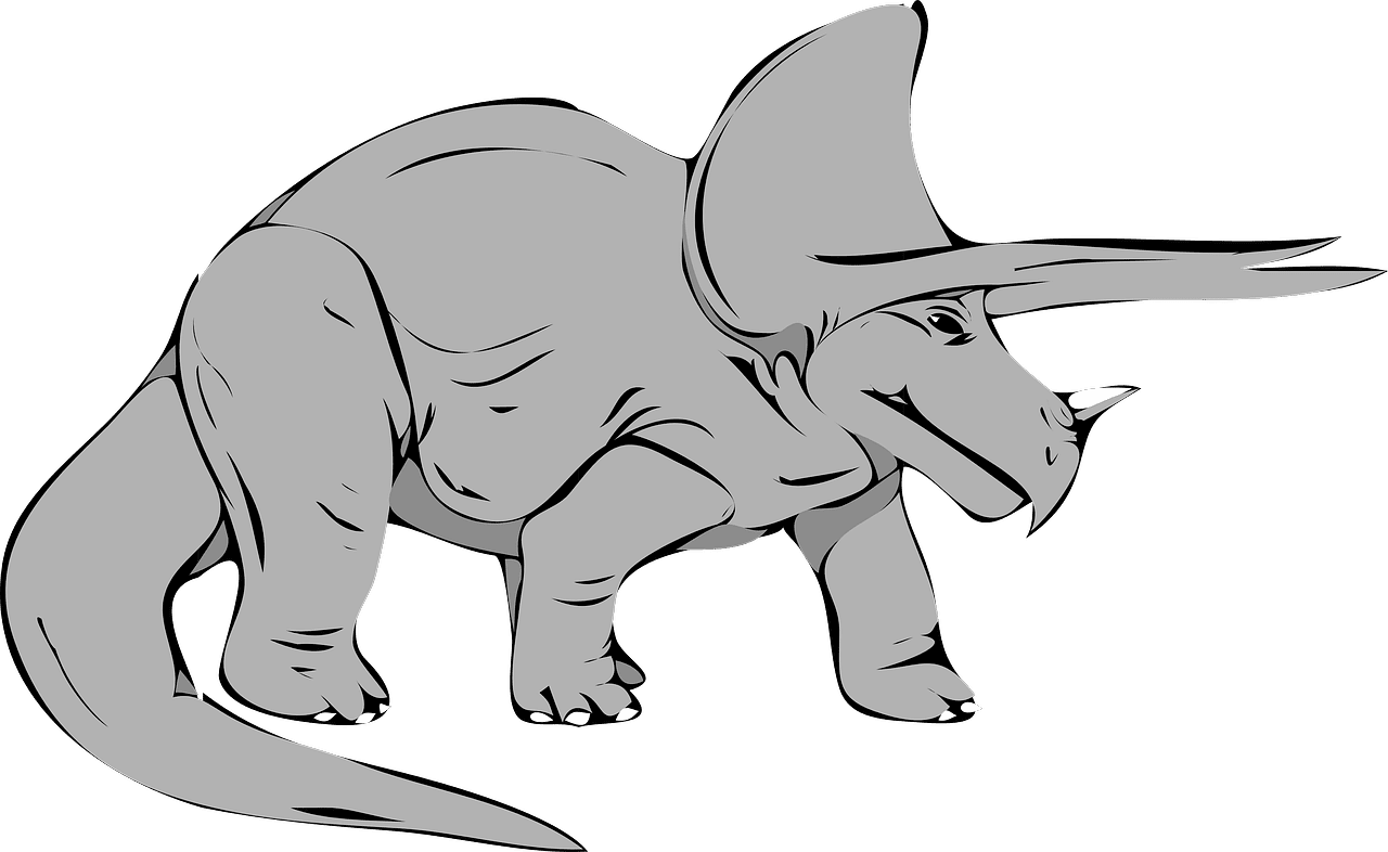 Dinosaur black and white reptile predator image clipart