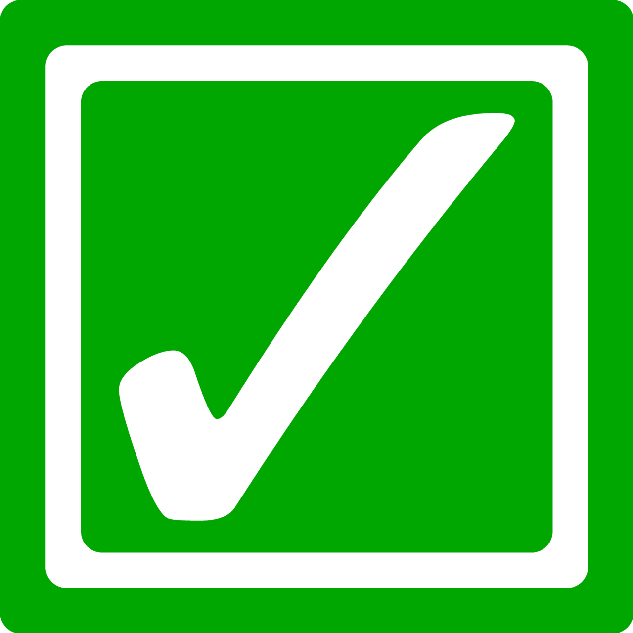 Graphic library check mark clipart self green tick box image with no background