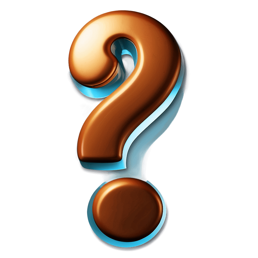 Questioning photorealistic question mark clipart