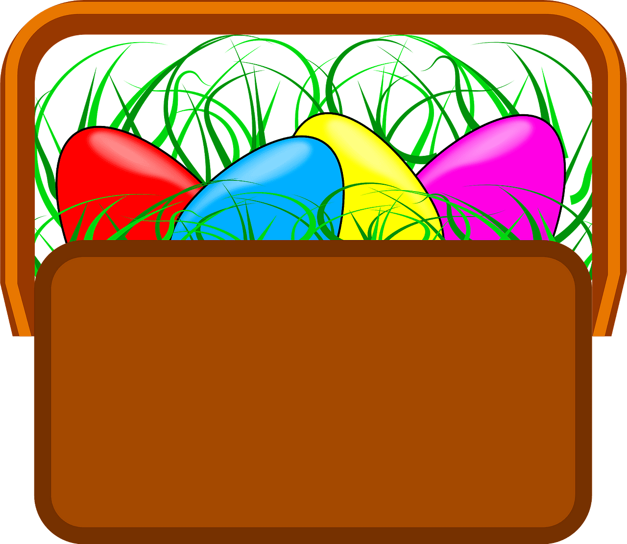 Easter basket vector clipart images 5