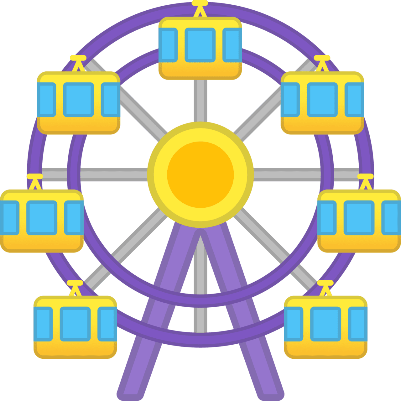 Ferris wheel emoji for clipart logo