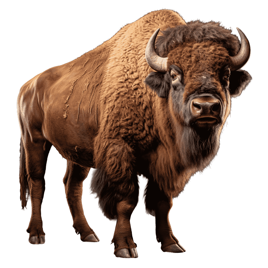 Bull bison background american wild animal photo clipart