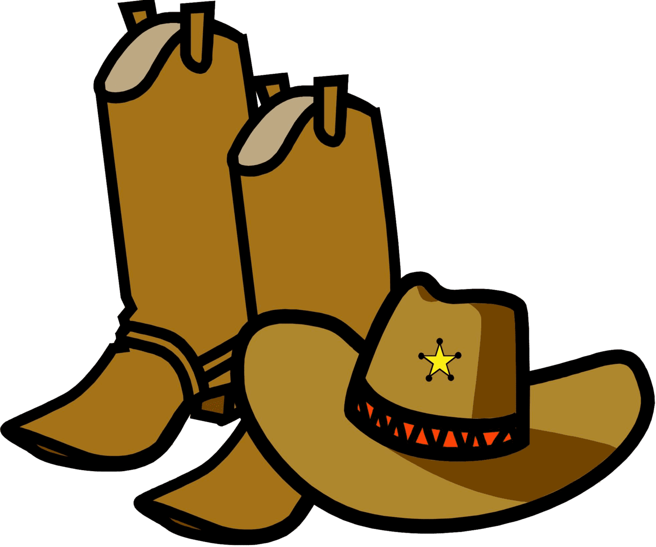 Western boots cowboy clipart image with no background