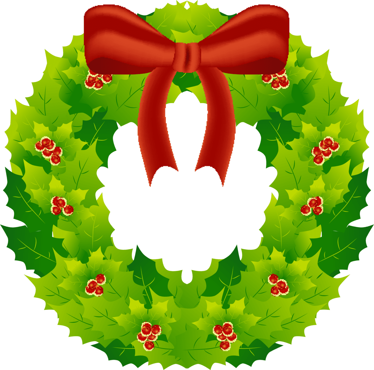 Christmas reef wreath vector clipart images 3