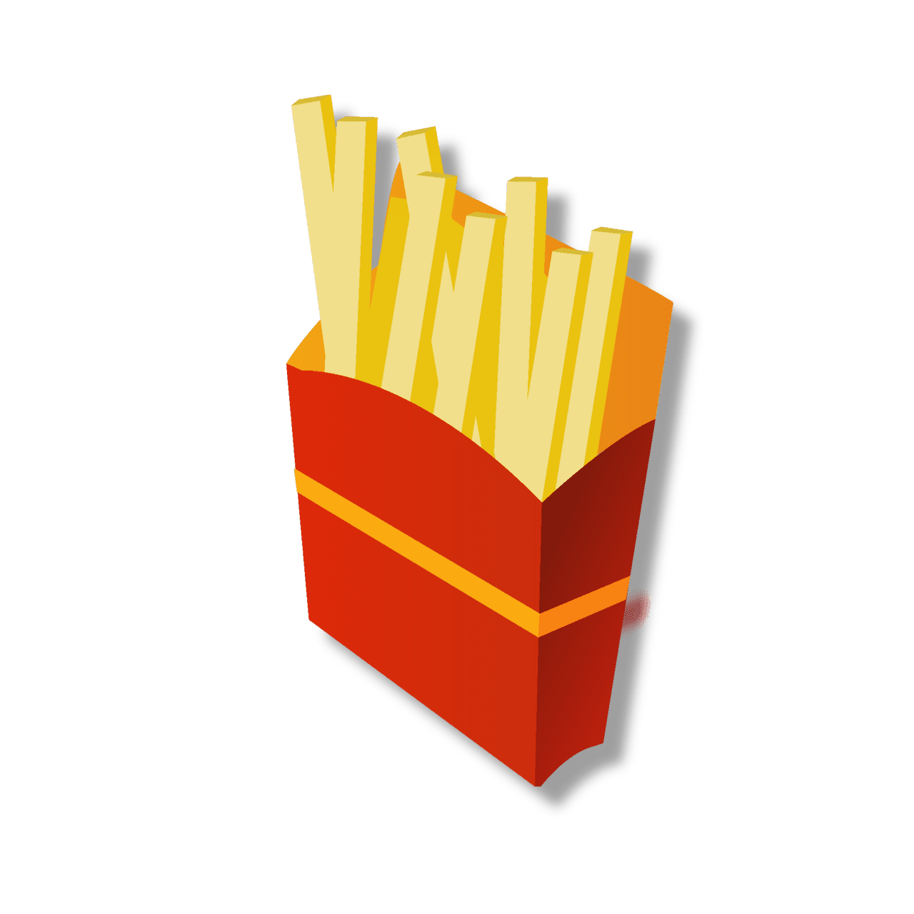 Delicious golden french fries high light school box red image and clipart for