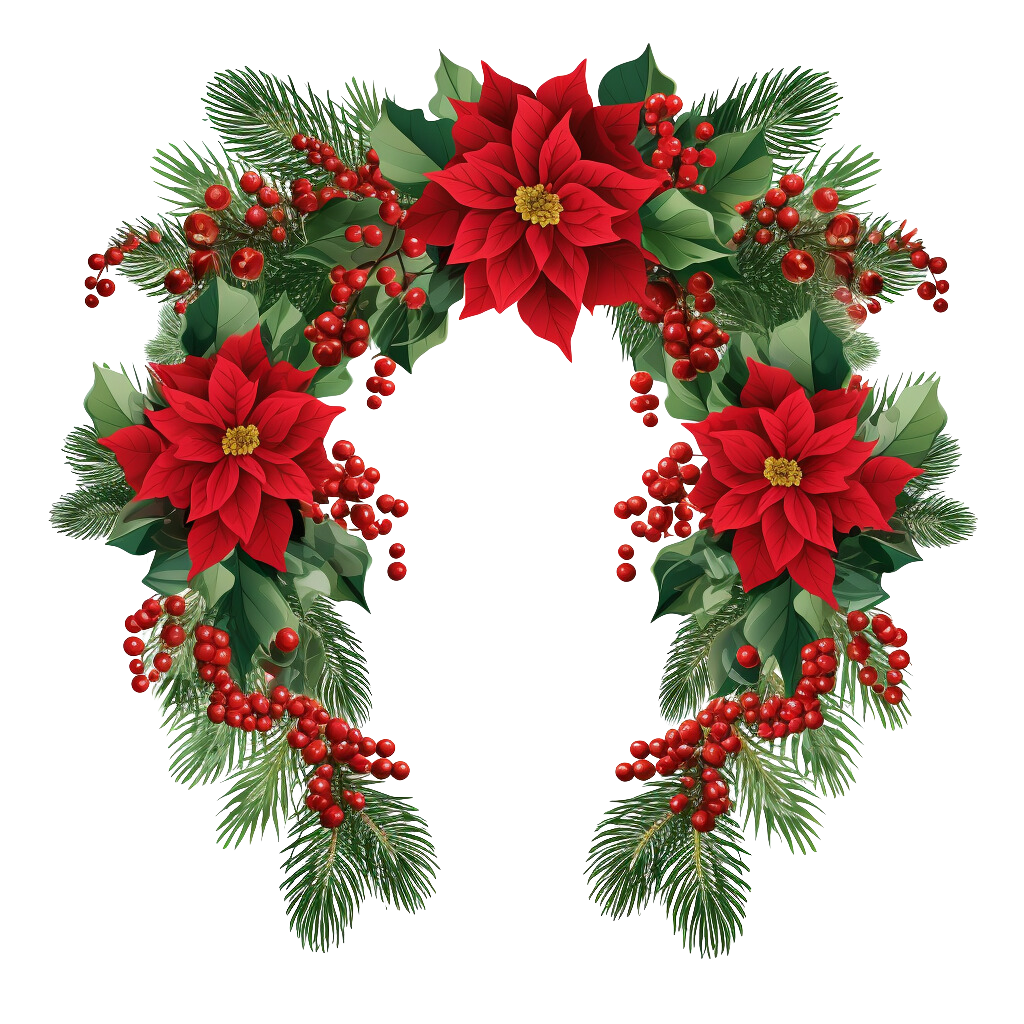 Christmas reef garland clipart transparent