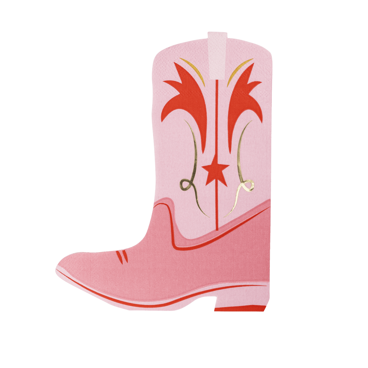 Western boots boot shaped paper napkin pk cheeky plum clipart vector