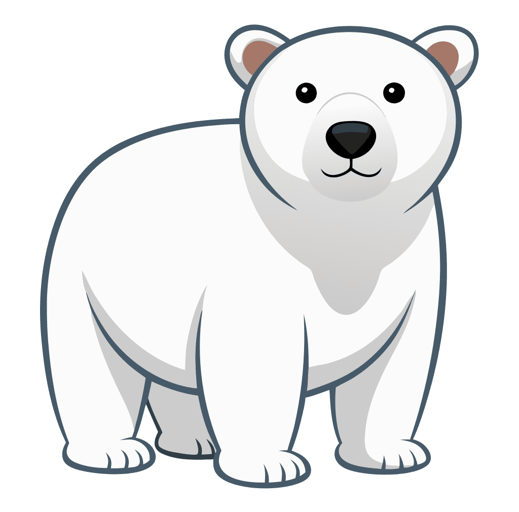 Cartoon winter animals clipart transparent