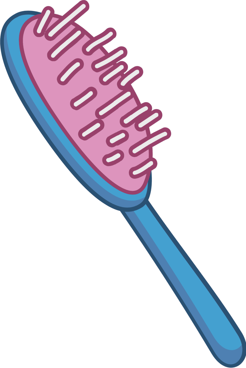 Brush hair vector clipart images 3