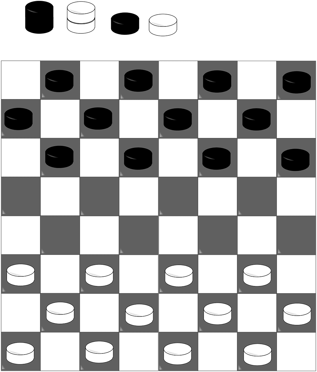 Board game checker vector clipart images