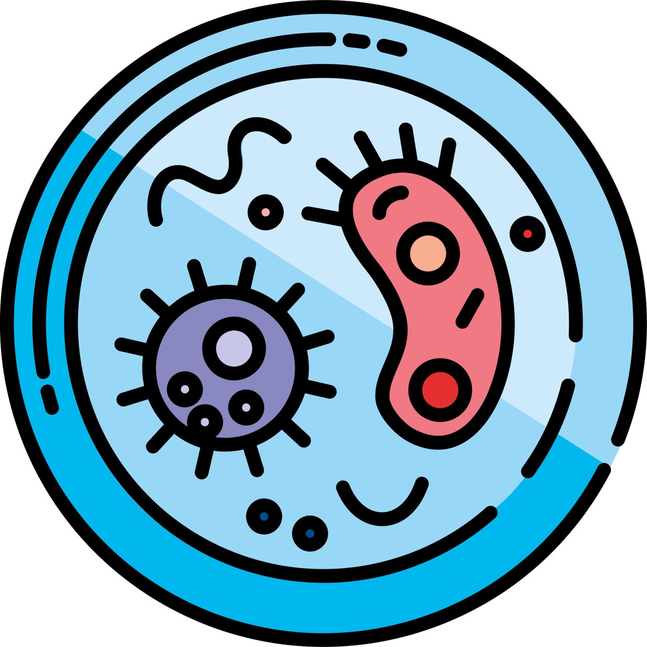 Bacteria vector clipart images 6