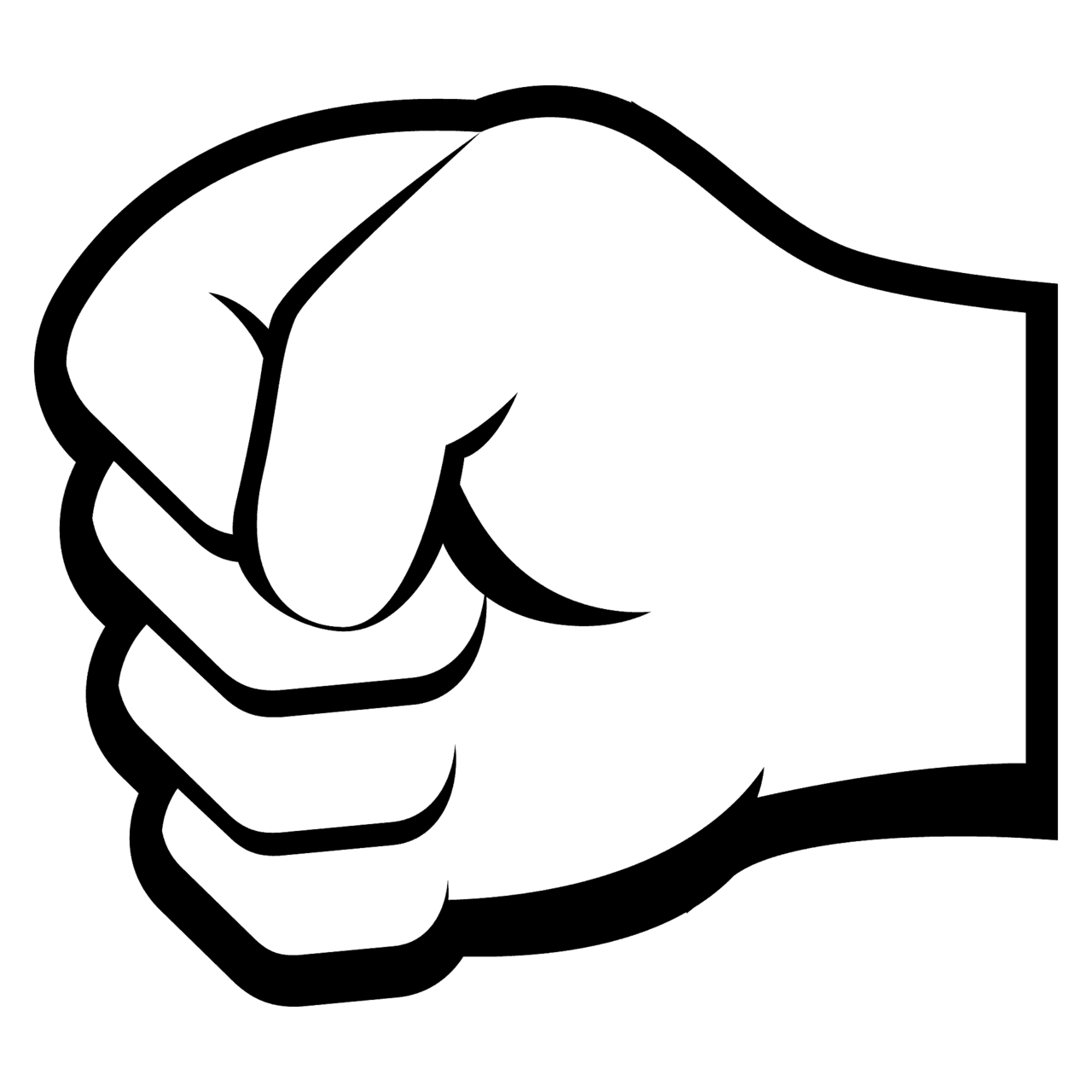 Left facing fist vector emoji clipart