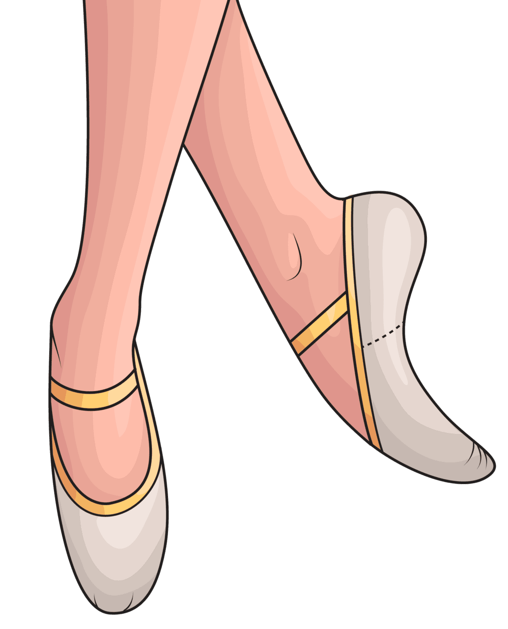 Ballet shoes vector clipart images 3