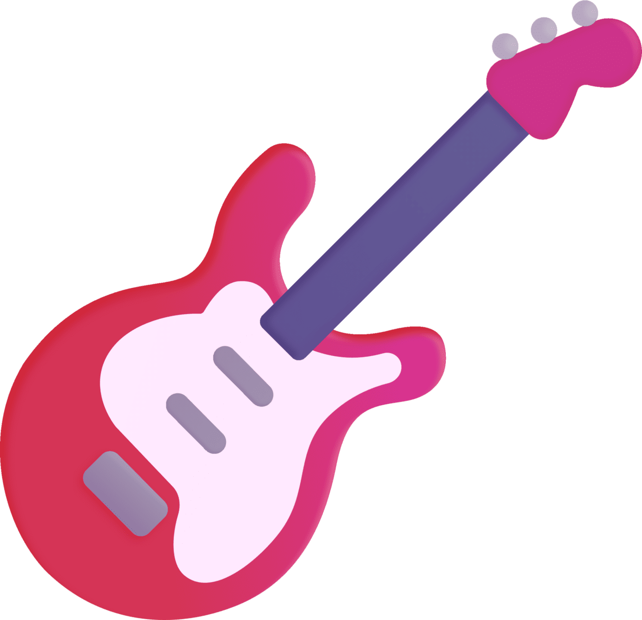 Electric guitar emoji for clipart image