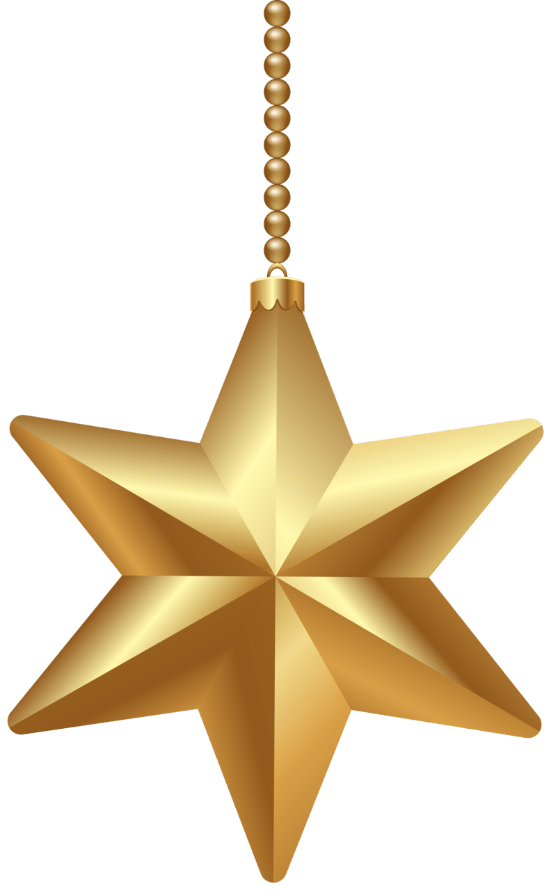 Gold christmas star clipart image high quality images and