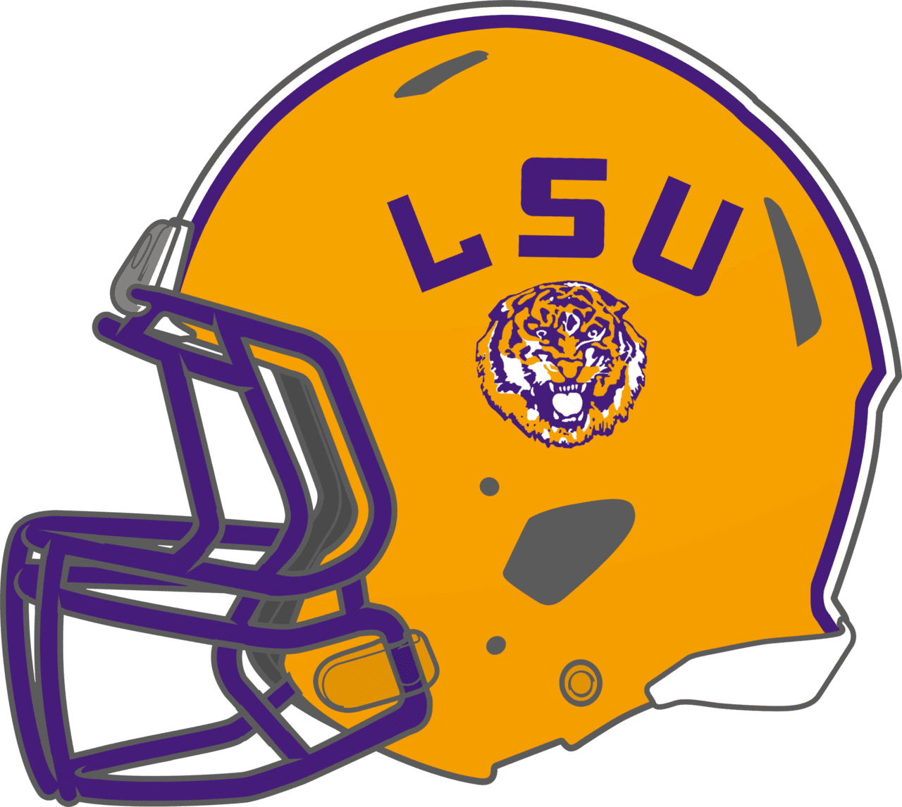 Lsu football helmet uniform history clipart background