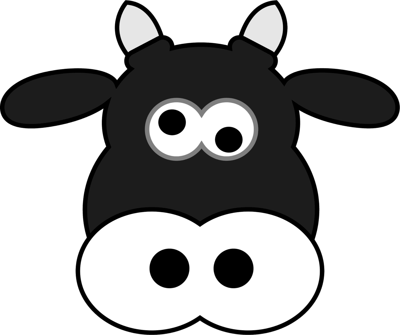 Cow black and white milk vector clipart images