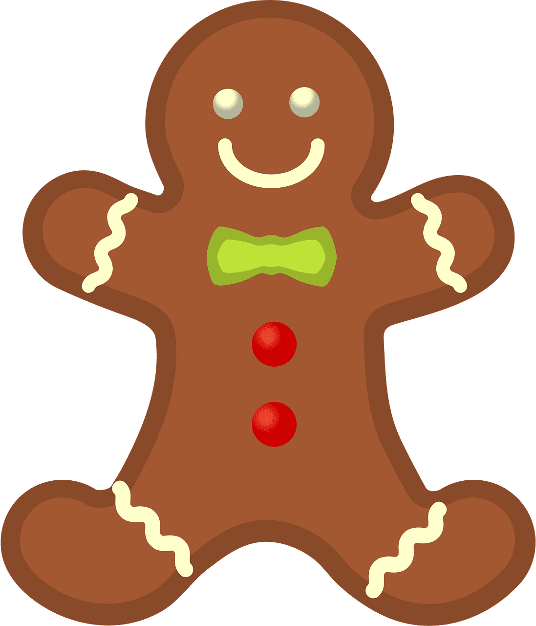 Xmas cookie gingerbread man clipart images