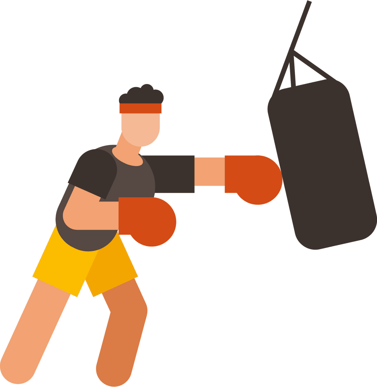 Boxeo boxing exercise vector clipart images