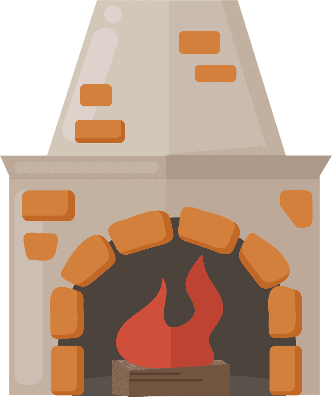 Fireplace vector clipart images 6