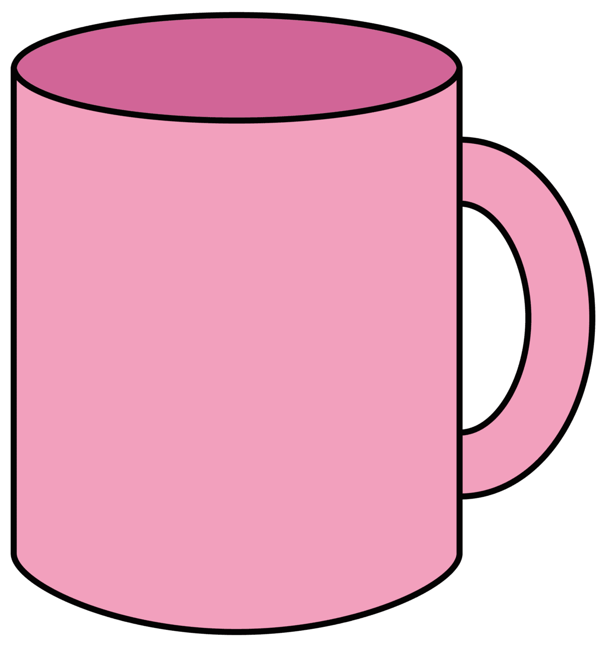 Coffee mug pin page clipart vector 3