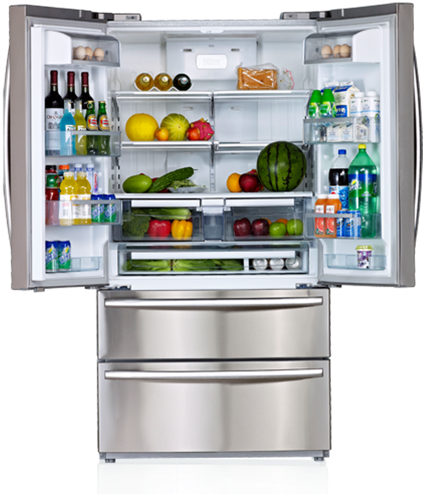 Refrigerator large american fridge zer clipart size image