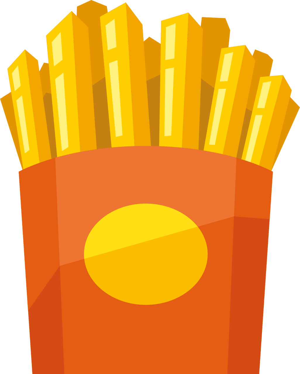 French fries meal vector clipart images