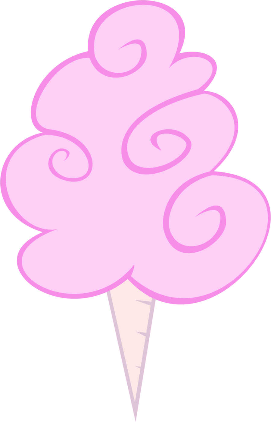 Pink cotton candy clipart transparent