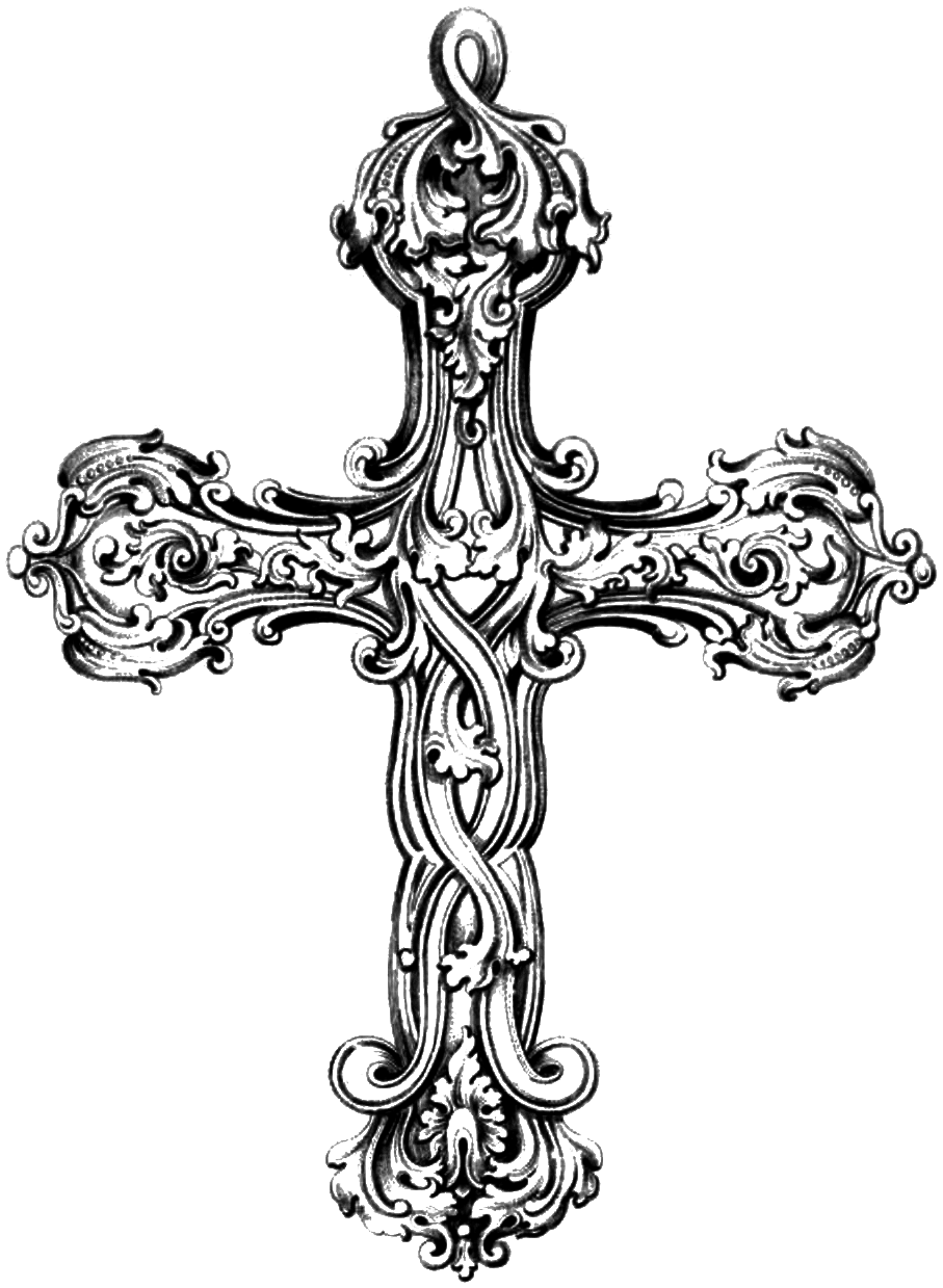 Cross black and white filippo niero pro clipart transparent