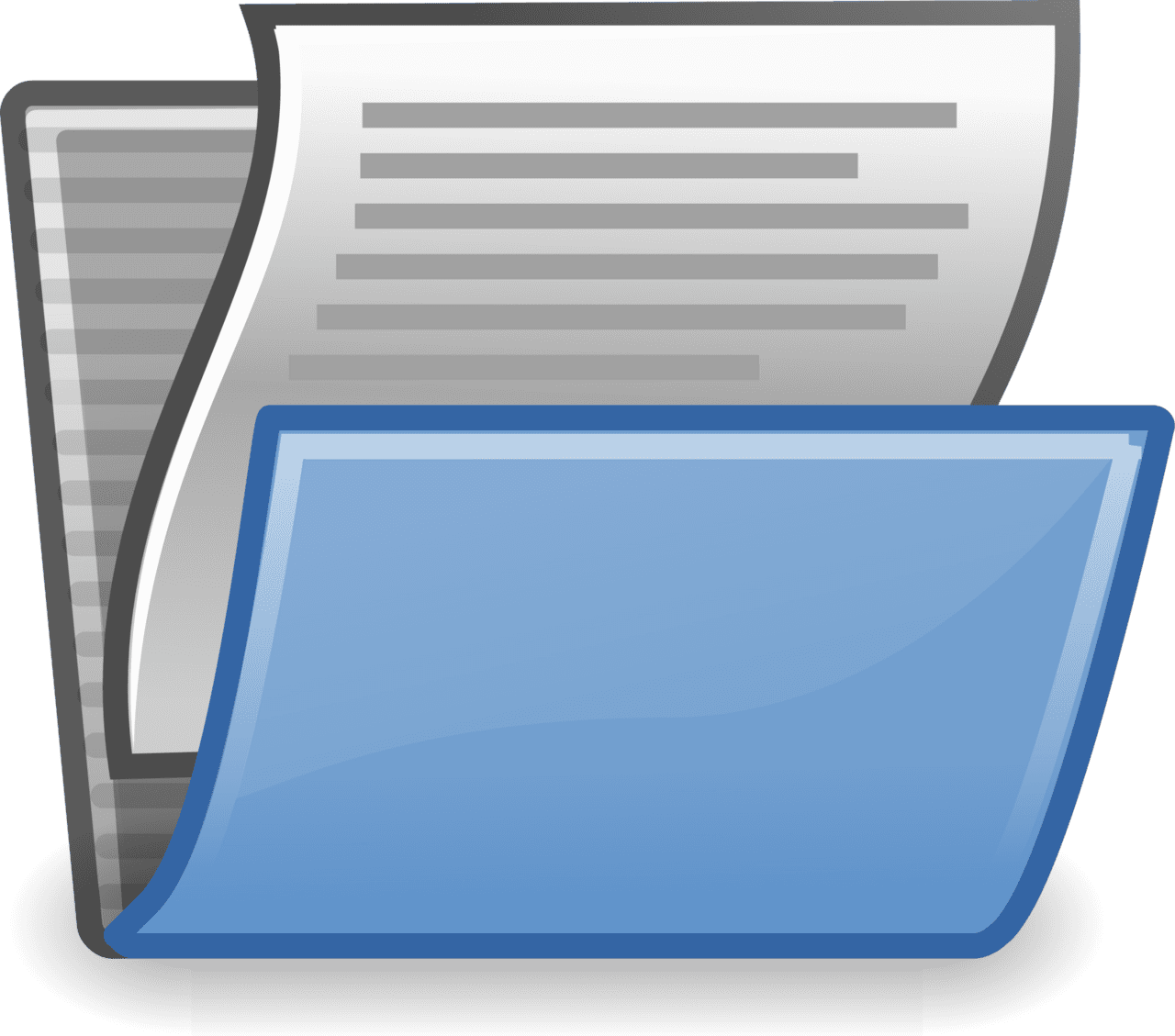 Document open for clipart logo