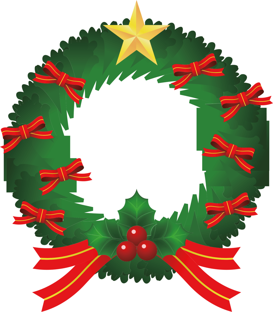 Christmas reef wreath vector clipart images 8