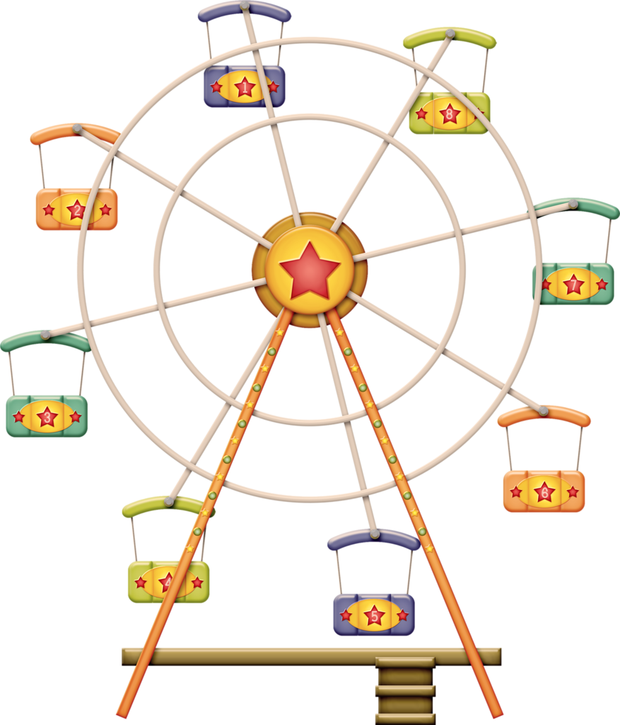 Ferris wheel three ring circus clipart picture