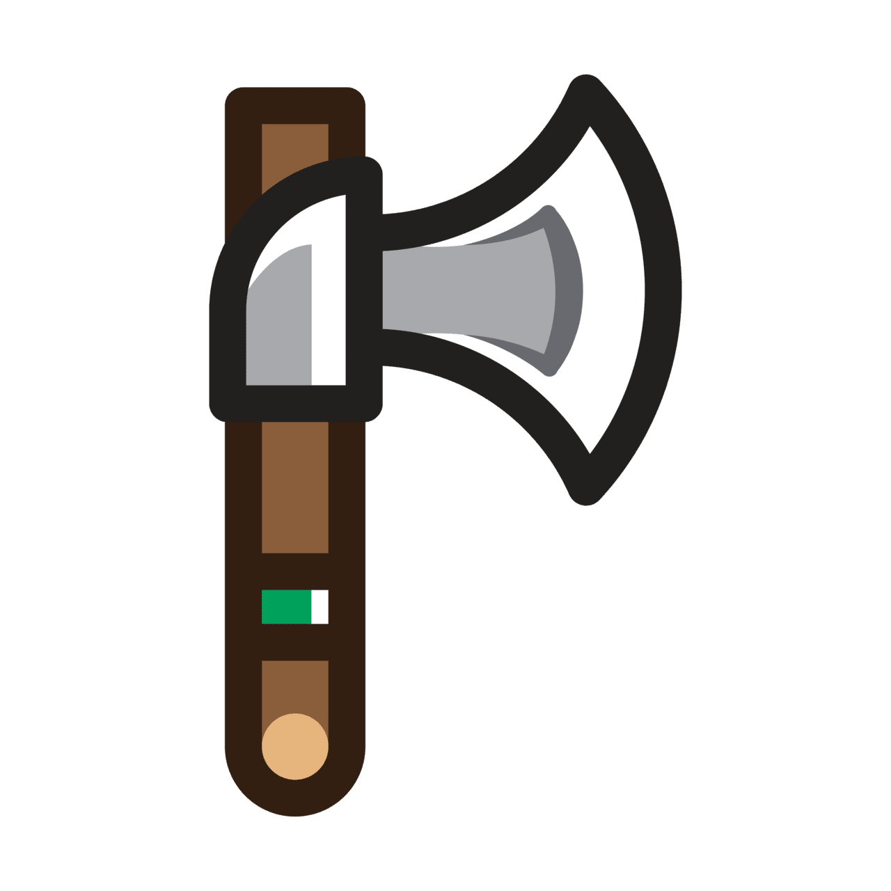 Hand drawn axe for creating video game clipart vector