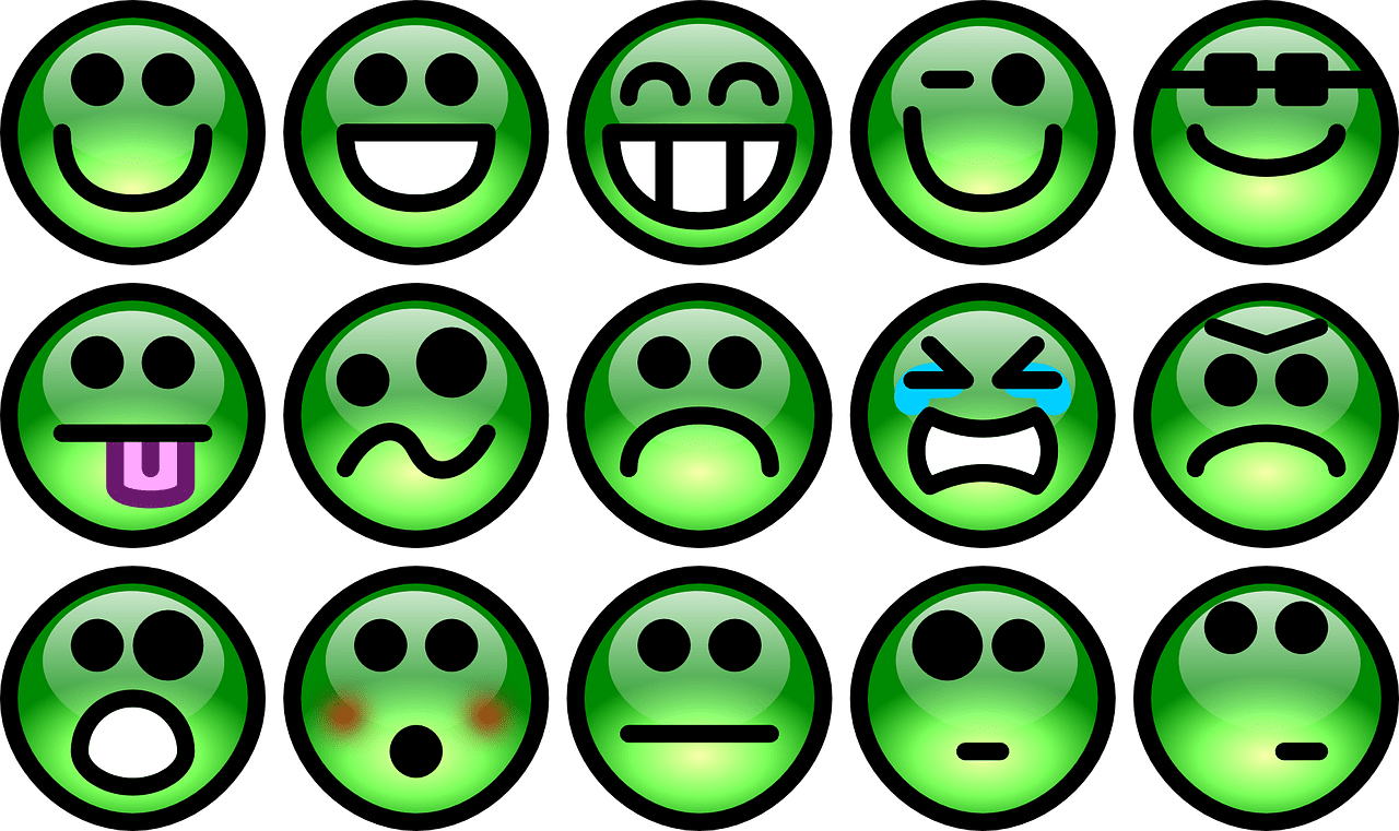 Emotions smiley face clipart image with no background