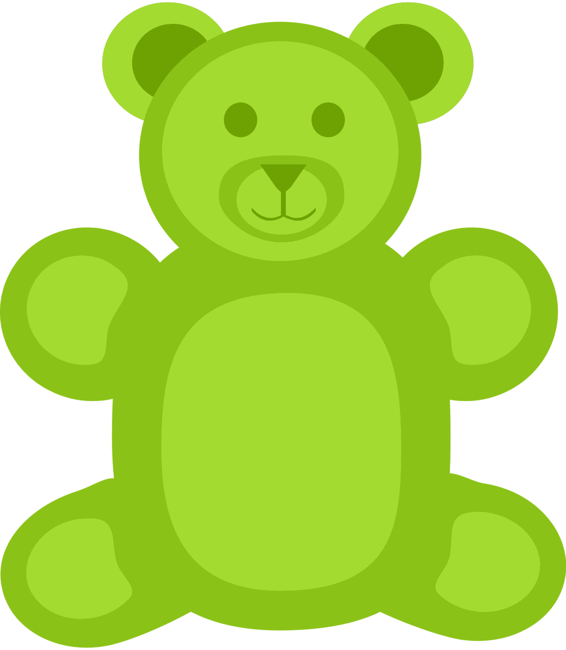 Lime gummy bear vector clipart images