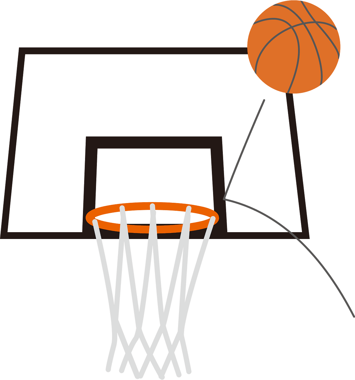 Basketball goal basket vector clipart images