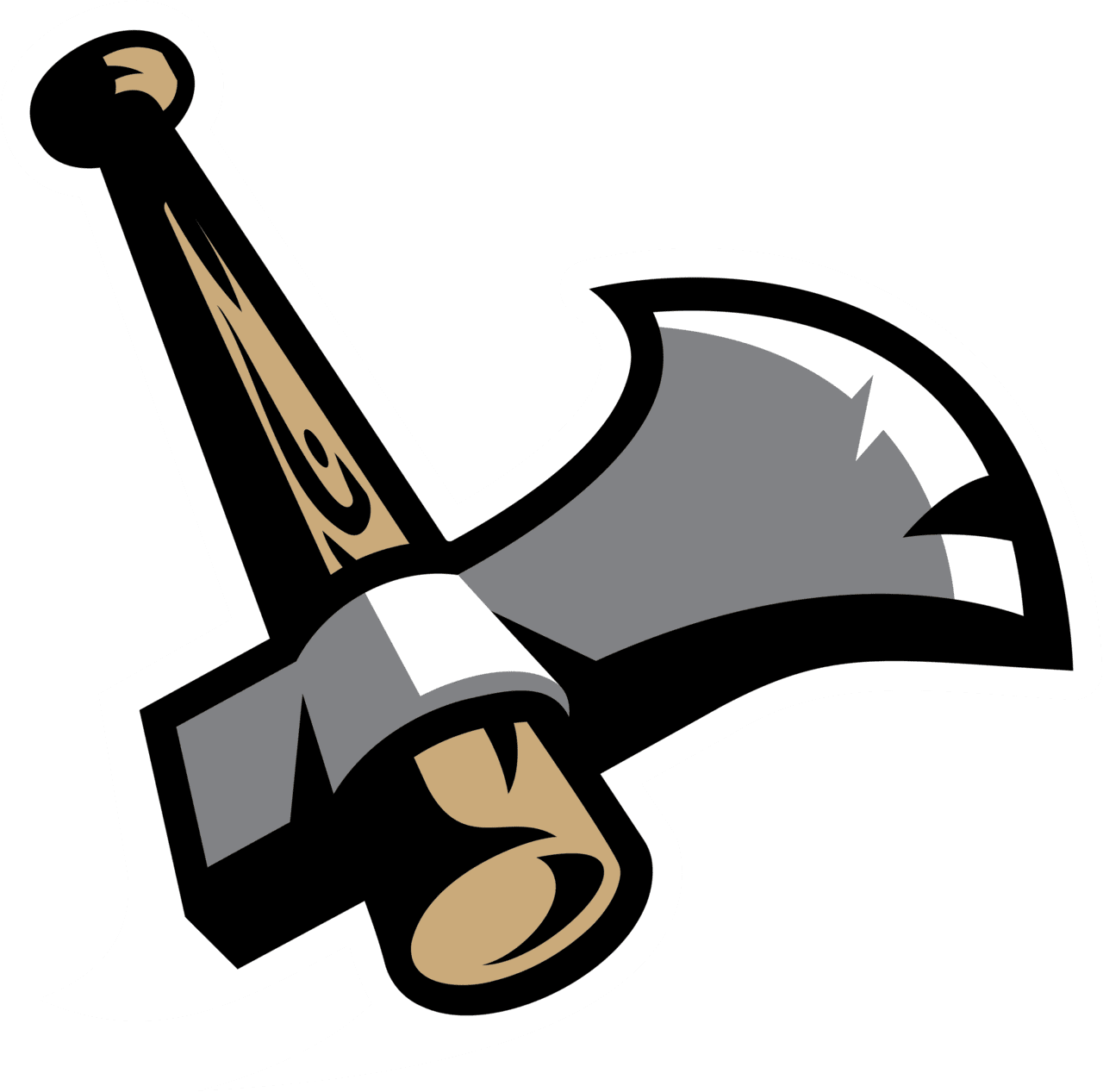 Axe lone tree lumberjax baseball clipart picture