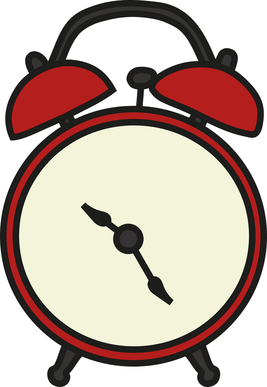 Clock alarm time vector graphic clipart