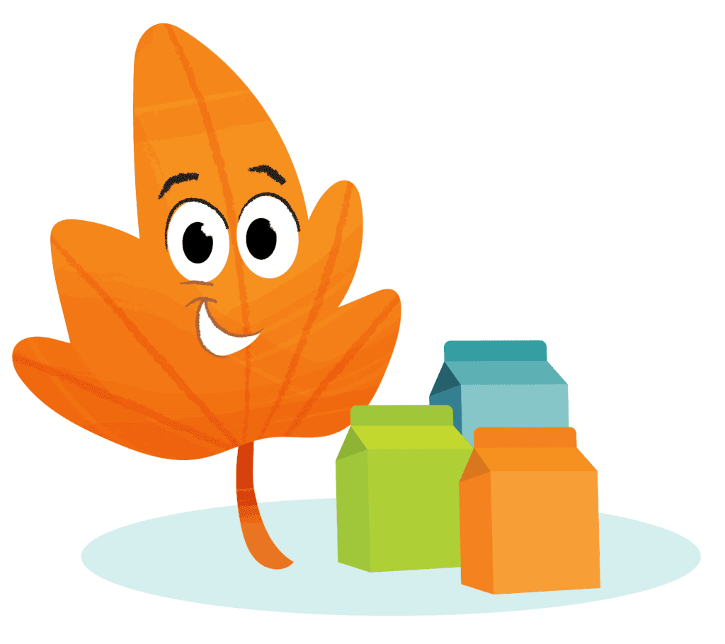 Cute fall student carton designs plantcarton life clipart vector