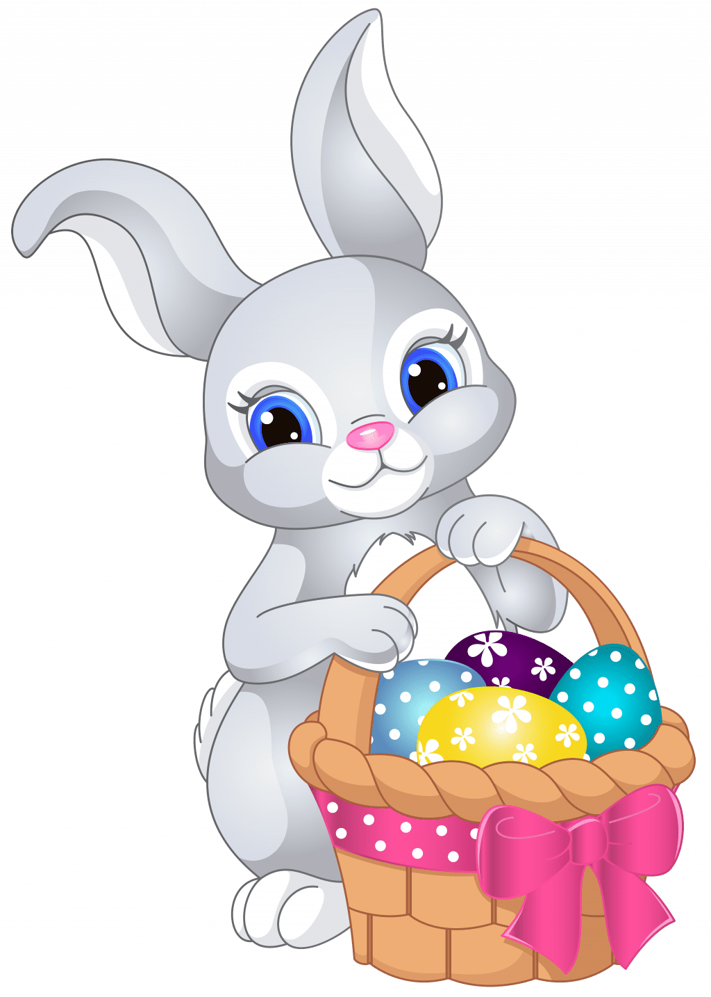 Easter basket printable clipart bunny with image no background