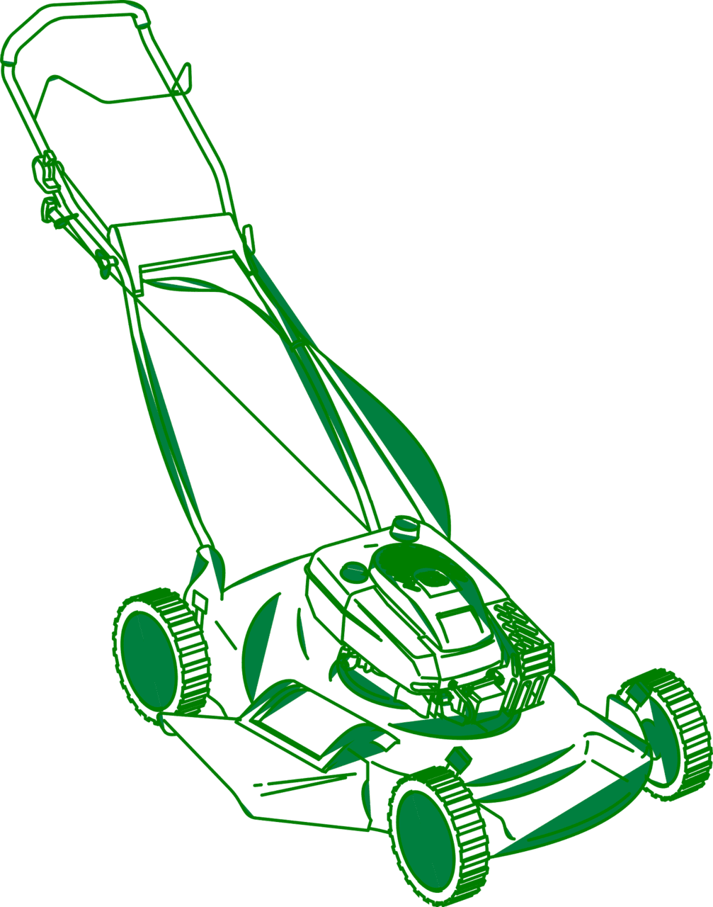 Mowing grass lawn mower vector clipart images 7