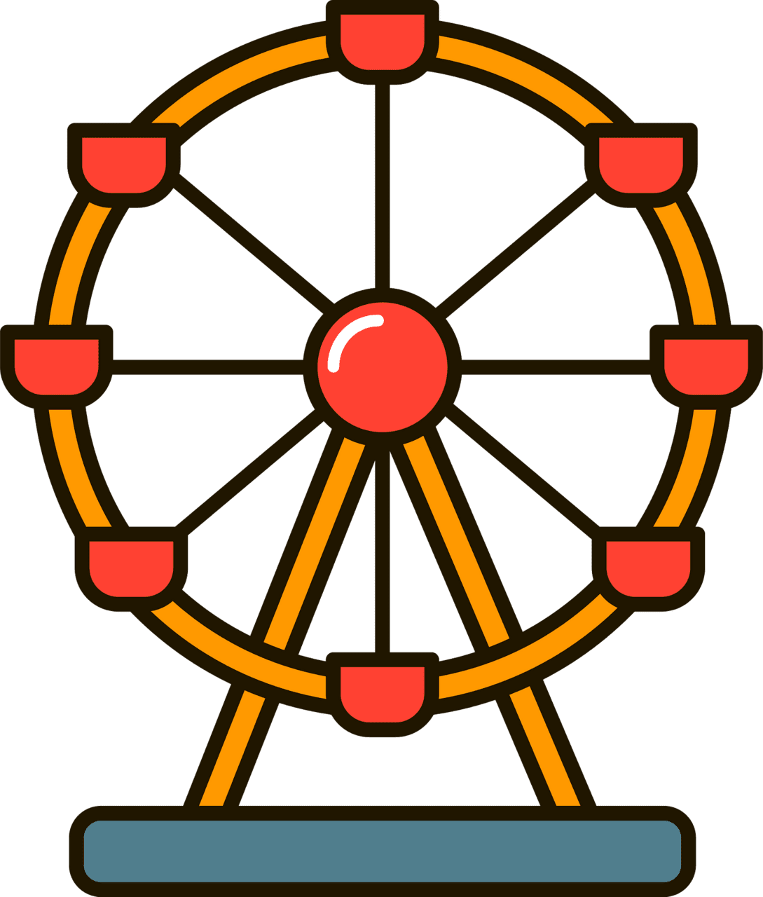 Ferris wheel vector clipart images