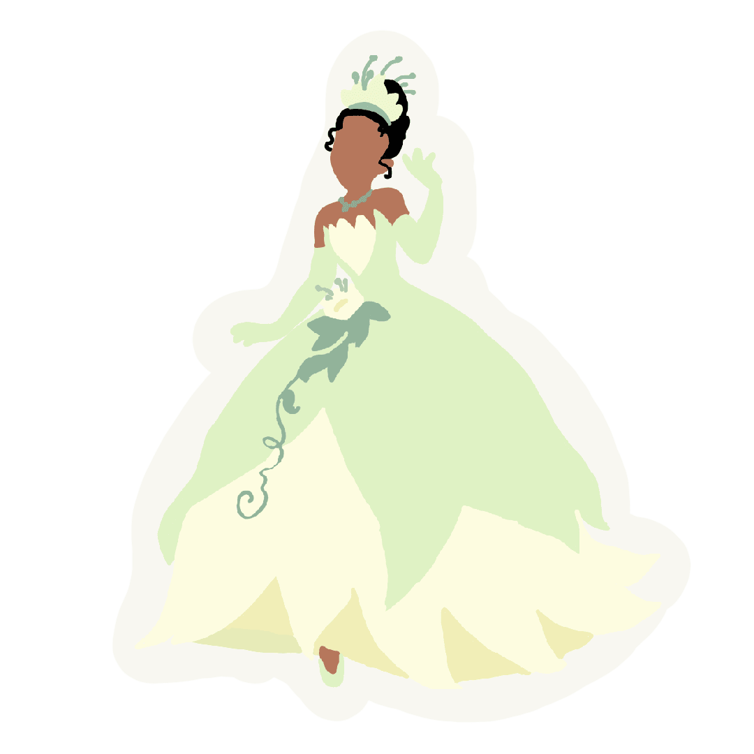 Disney princess tiana sticker clipart background