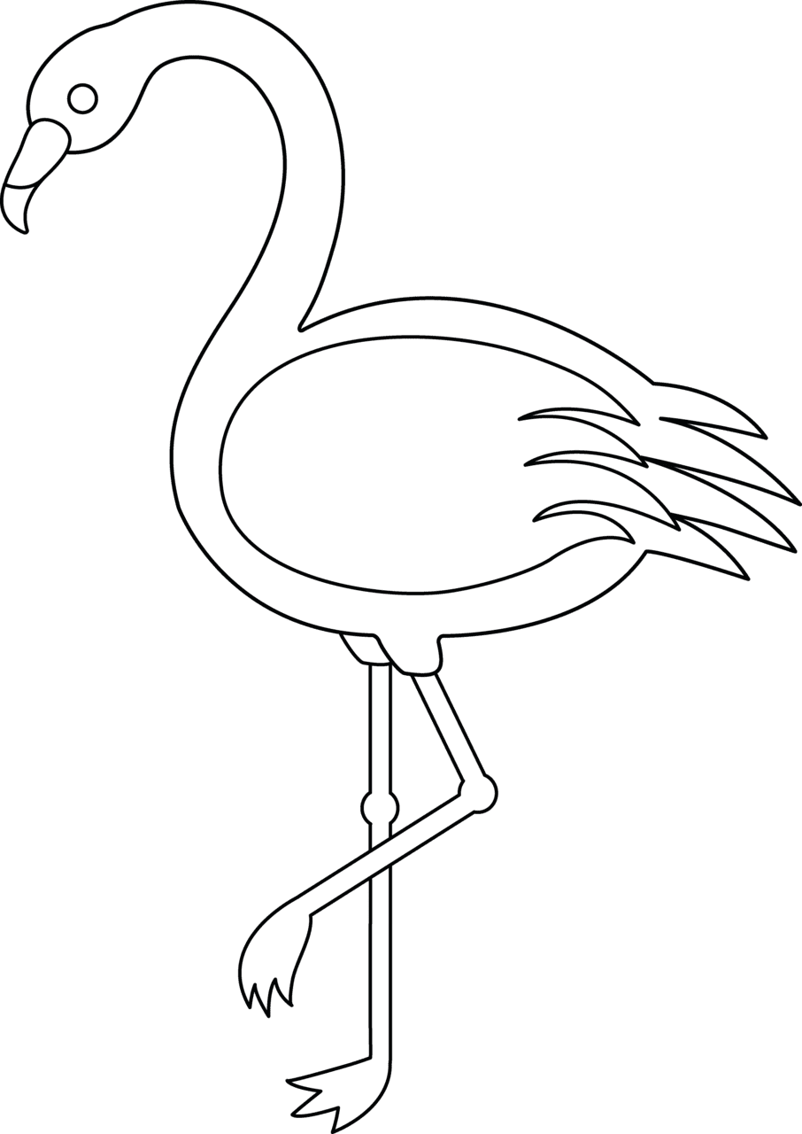 Bird black and white page clipart image